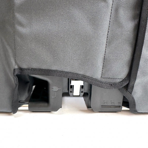 Brompton Electric basket bag - dark grey - with adapter frame