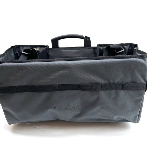 Brompton Electric basket bag - dark grey - with adapter frame