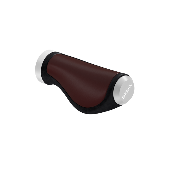 Chwyty Ergonomic Leather Grips Brown/Silver 130/130